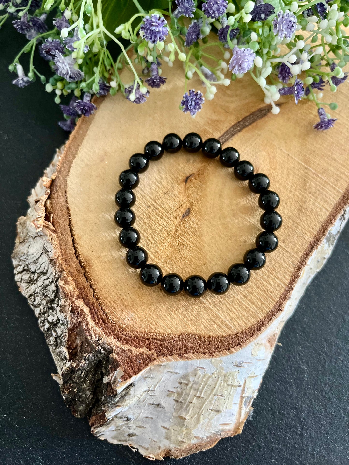 Edelsteen armband 6 mm Zwarte Toermalijn 💎