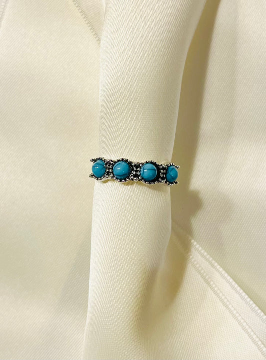 Turquoise zilverkleurige ring 💍