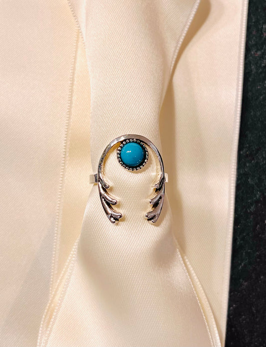 Turquoise zilverkleurige ring 💍