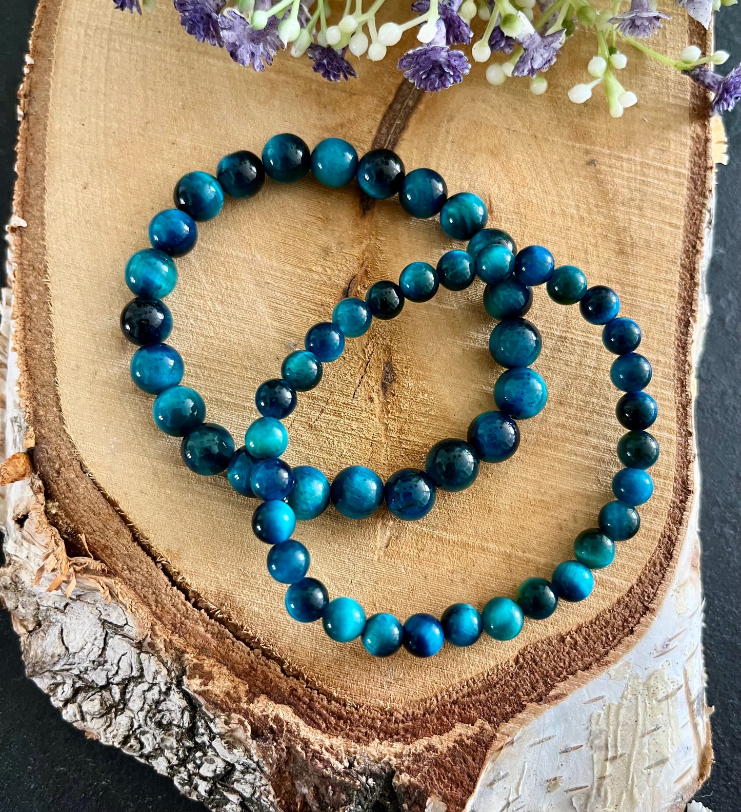 Blauwe Tijgeroog Armband - Valkenoog π