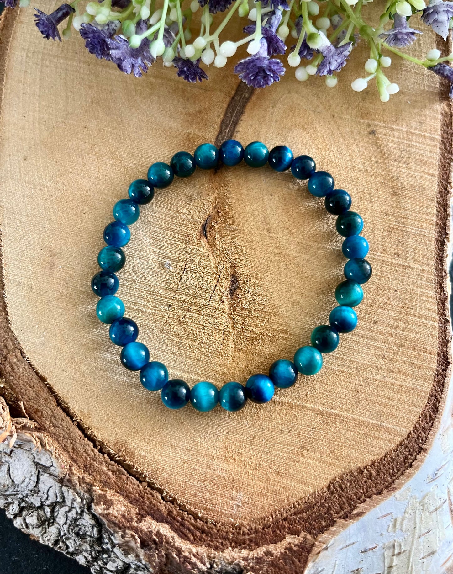 Blauwe Tijgeroog Armband - Valkenoog 6mm