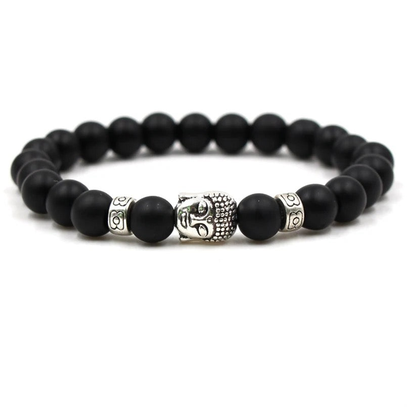 Natuurstenen Onyx Armband Met Boeddha Bedel