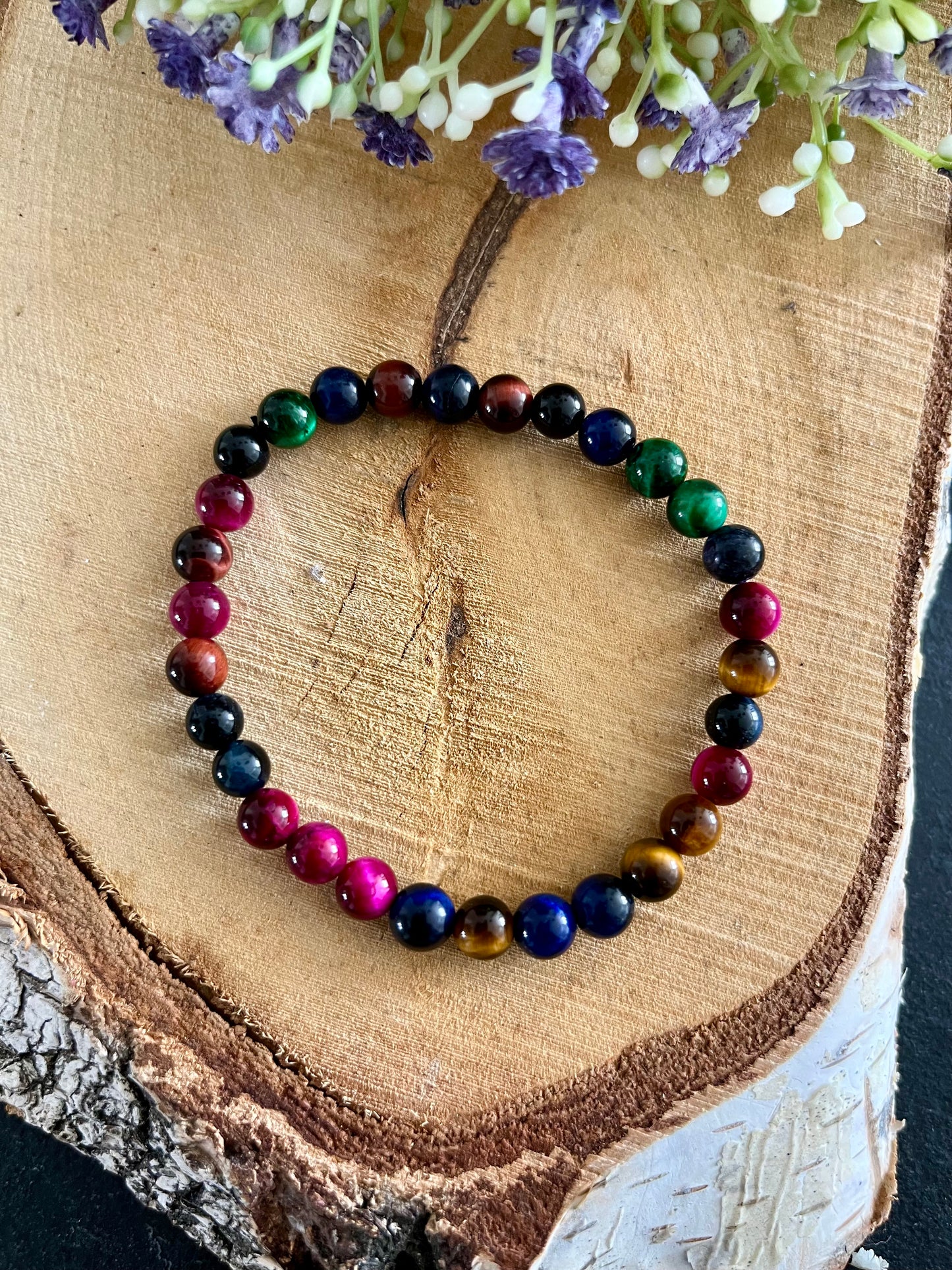 Edelstenen Tijgeroog Mix Armband