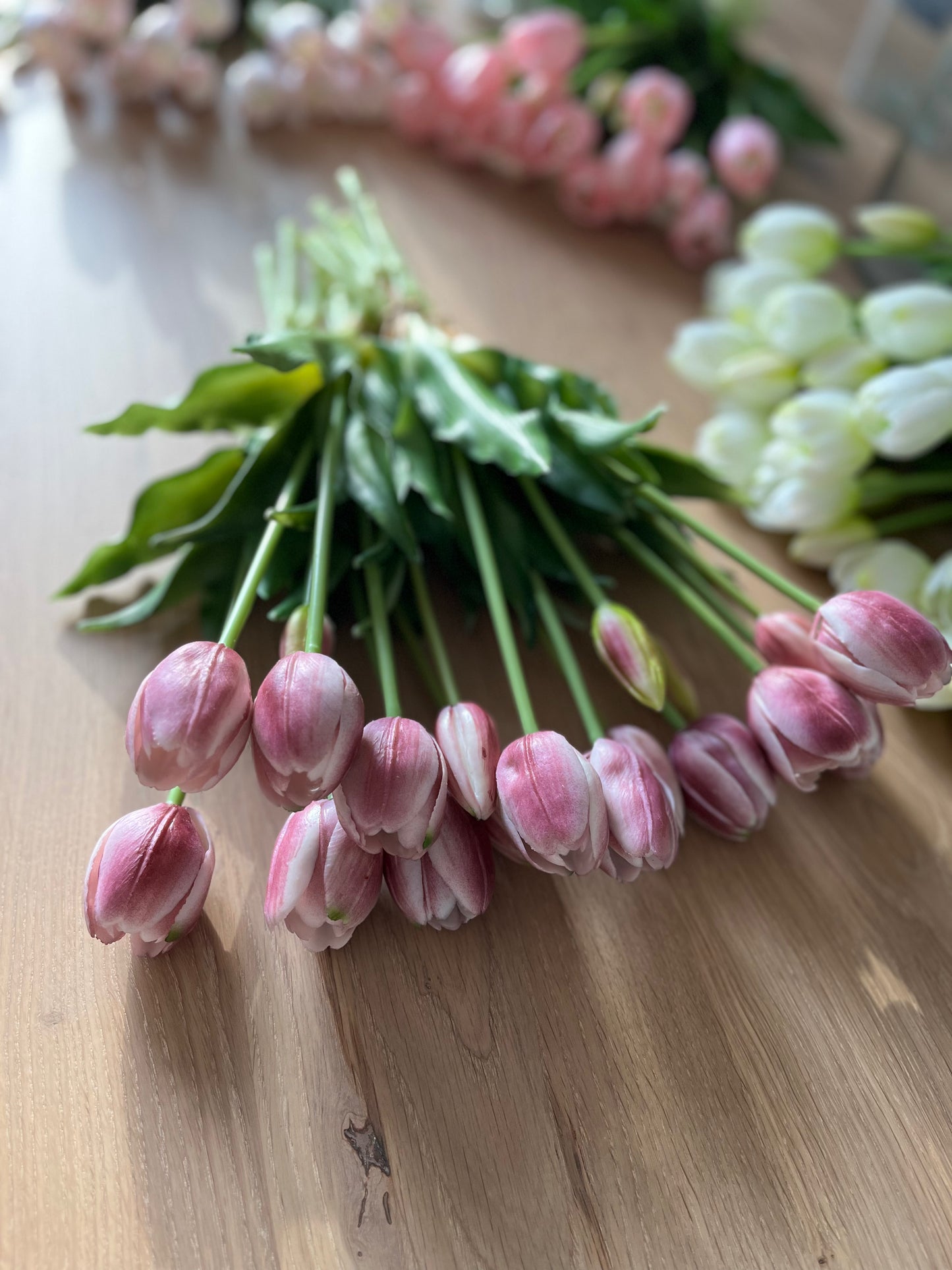 Paars-witte siliconen tulpen 🌷