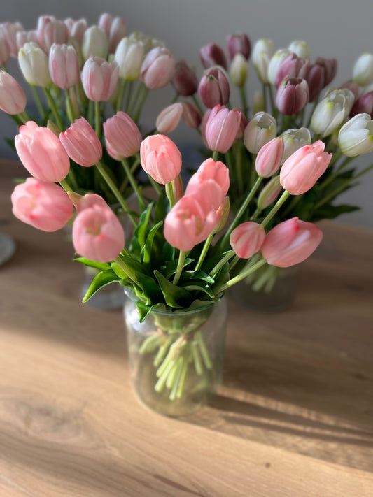 Zacht Roze Tulpen nep🌷Nep Tulpen, die net echt lijken