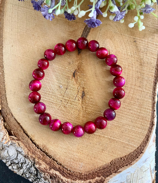 Roze Tijgeroog Armband