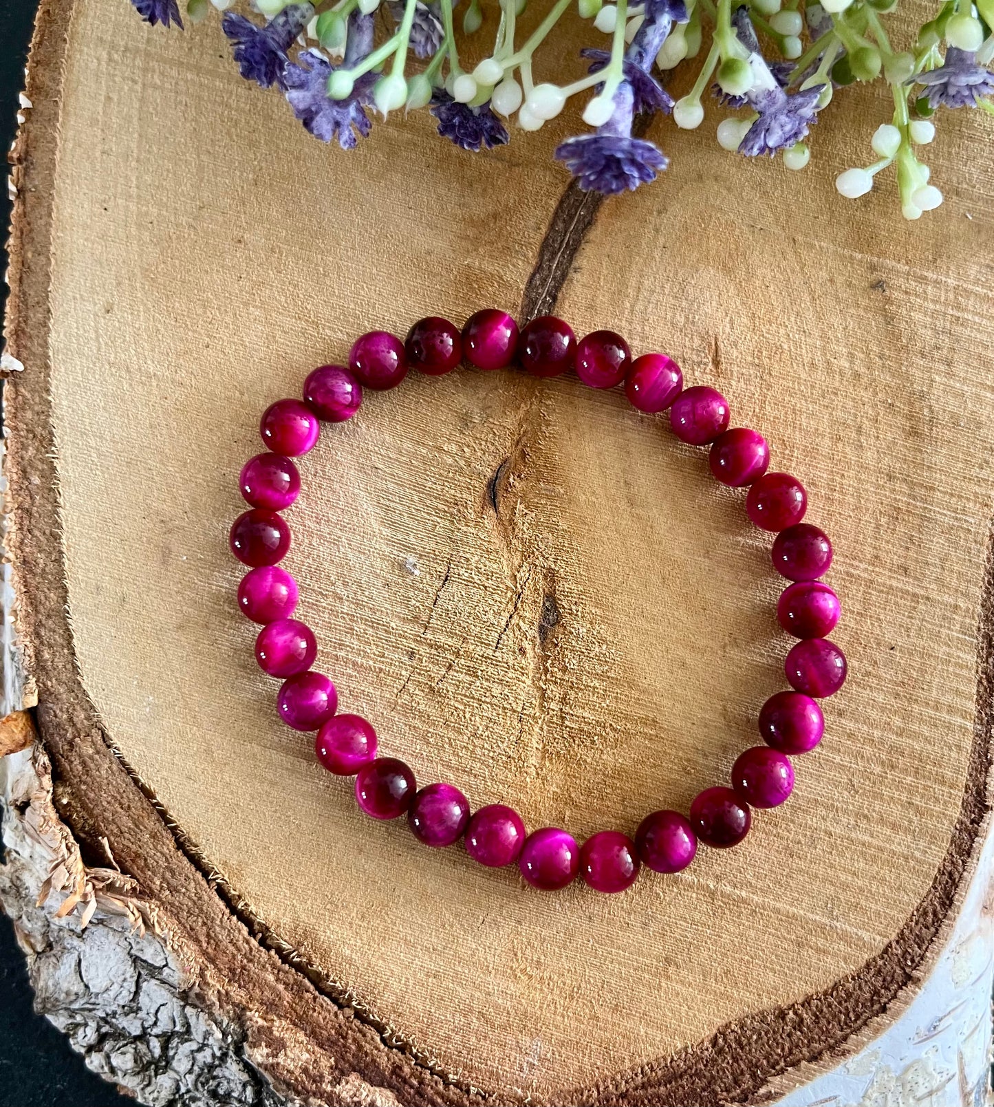 Roze Tijgeroog Armband balans