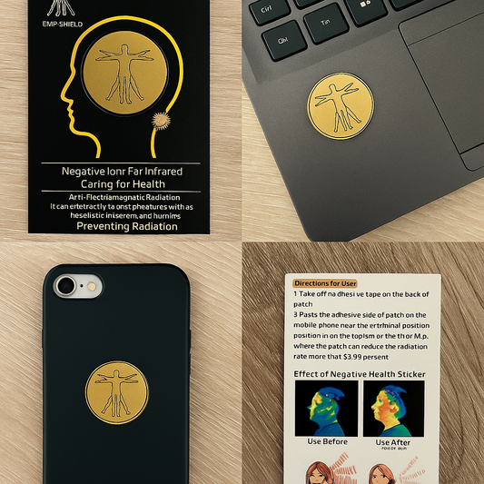 Anti straling munt voor telefoon en laptop tegen elektromagnetische straling met beschermende sticker technologie