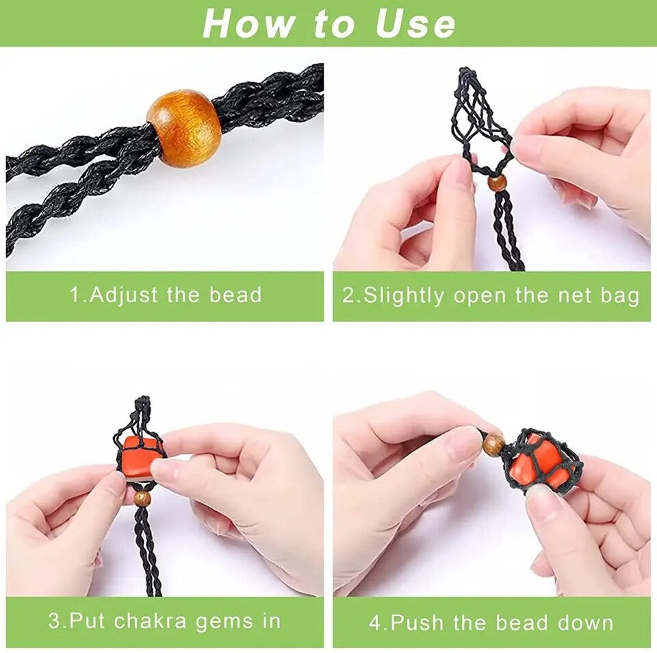 vier stappen hoe je een edelstenen ketting maakt