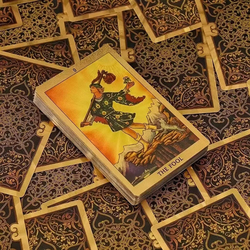 Krachtkaarten goud Rider Waite tarot kaartenset